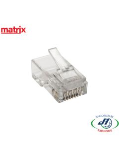 Matrix Round Entry 8 Position RJ45 Standard Crimp Plug PK100