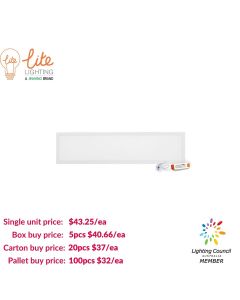 LiteLighting 32W LED Panel V4 Tri-Colour 1195x295 Non-flickering with Driver